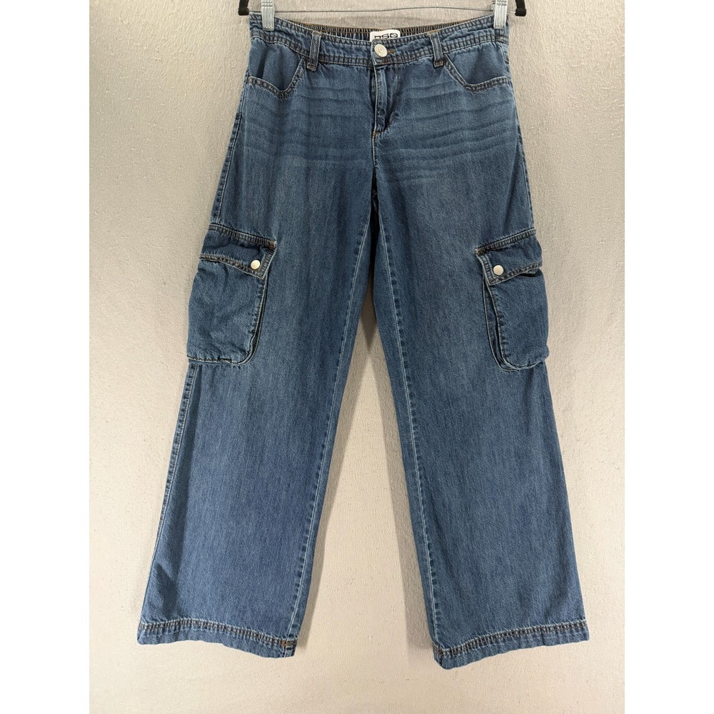RSQ Jeans Womens S Cargo Baggy Wide Leg Y2K Skater Streetwear Indie Utility